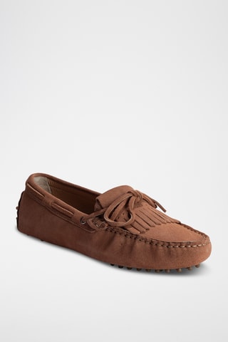 Chaussures bateau en nubuck Emma - Beige