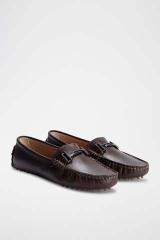 Mocassins en cuir nappa Bandy - Marron