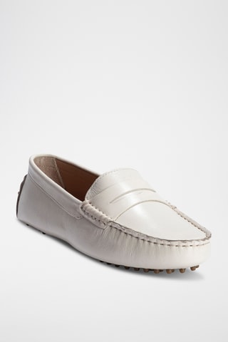 Mocassins en cuir Thandie - Blanc