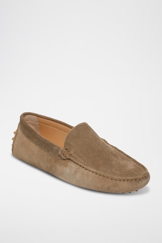 Mocassins en nubuck Lenny - Kaki