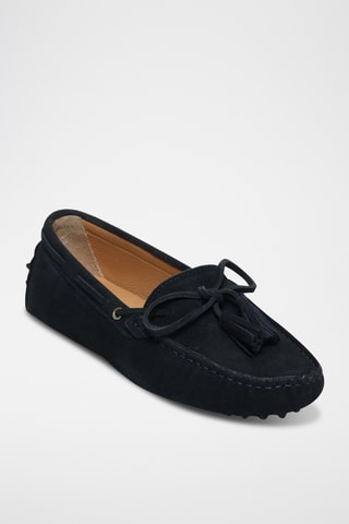 Chaussures bateau en nubuck January - Bleu