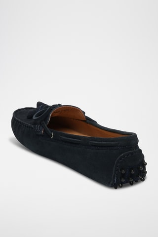 Chaussures bateau en nubuck January - Bleu