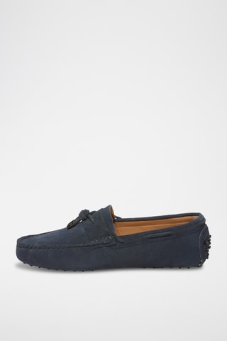 Chaussures bateau en nubuck Finn - Bleu