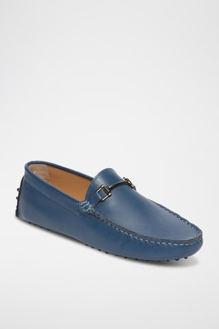 Mocassins en cuir nappa Harold - Bleu