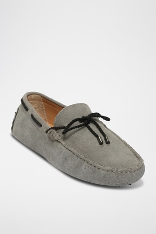 Chaussures bateau en nubuck York - Gris