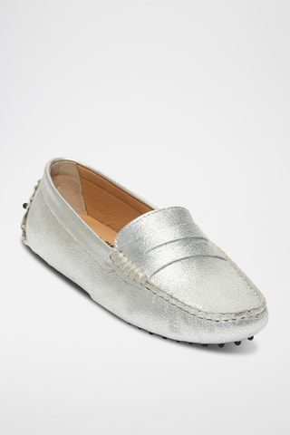 Mocassins en cuir Thandie - Argenté