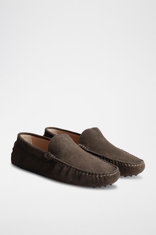 Mocassins en nubuck Lenny - Kaki
