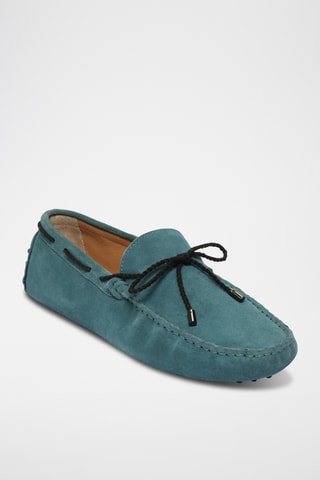 Chaussures bateau en nubuck York - Bleu