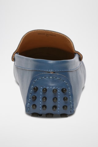 Mocassins en cuir nappa Lenny - Bleu