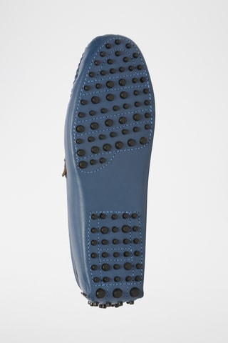 Mocassins en cuir nappa Lenny - Bleu
