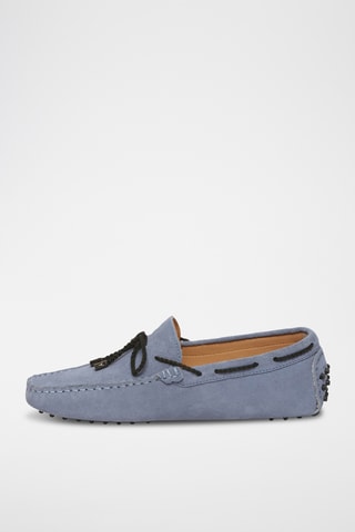 Chaussures bateau en cuir Butler - Bleu