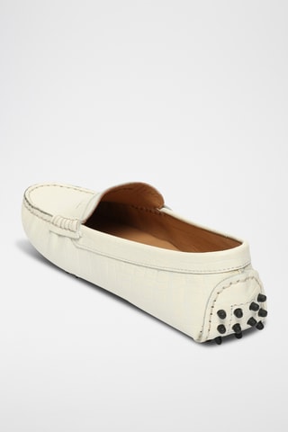 Mocassins en cuir Thandie - Blanc