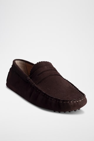 Mocassins en nubuck Lew - Marron