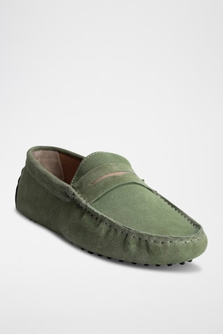 Mocassins en nubuck Cliff - Vert