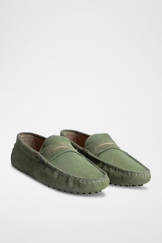 Mocassins en nubuck Cliff - Vert