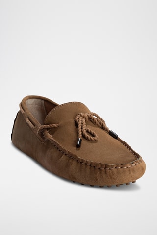 Chaussures bateau en nubuck York - Marron