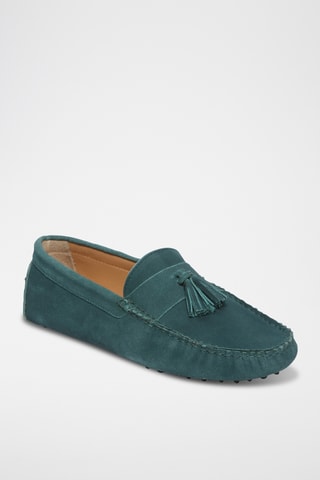 Mocassins en nubuck EARL - Turquoise
