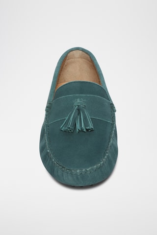 Mocassins en nubuck EARL - Turquoise