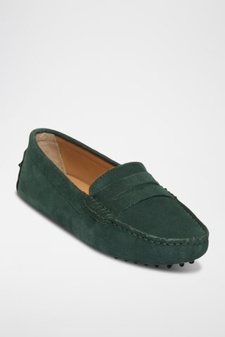 Mocassins en nubuck Thandie - Vert