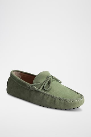 Mocassins en nubuck Johnny - Vert