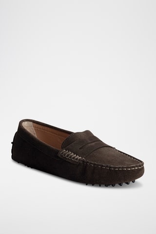 Mocassins en nubuck Thandie - Kaki