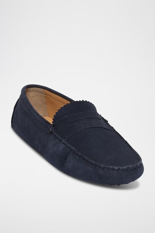 Mocassins en nubuck Dennis - Bleu