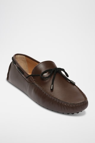 Chaussures bateau en cuir nappa Butler - Marron