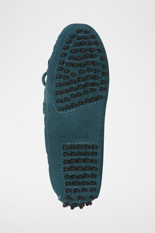 Chaussures bateau en nubuck Emma - Turquoise