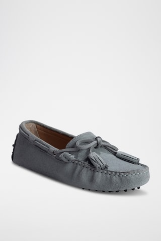 Chaussures bateau en nubuck Lily - Bleu