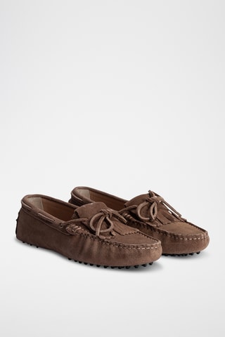 Chaussures bateau en nubuck Powys - Rose