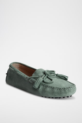 Chaussures bateau en nubuck Lily - Vert
