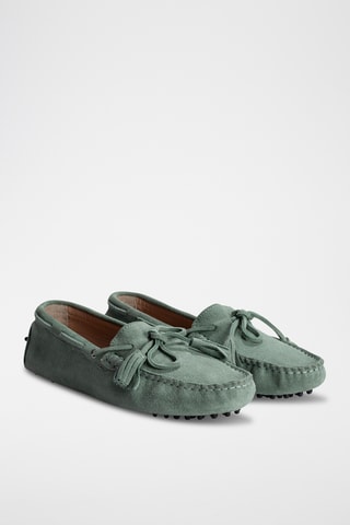Chaussures bateau en nubuck Lily - Vert