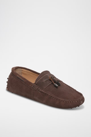 Chaussures bateau en nubuck Xalian - Marron