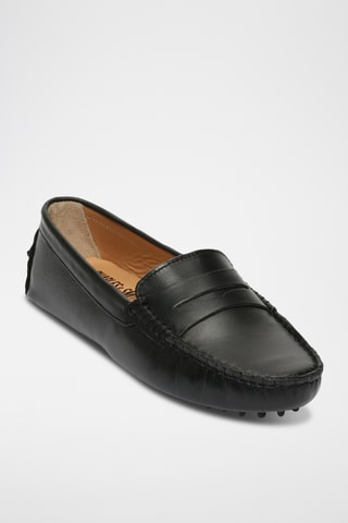 Mocassins en cuir nappa Thandie - Noir