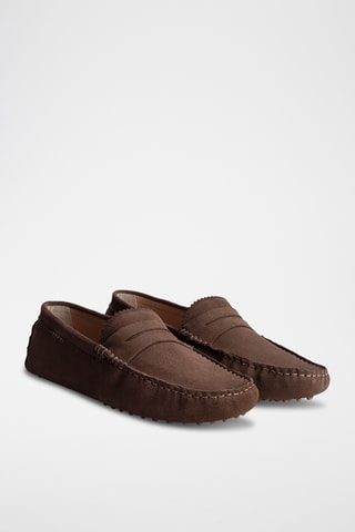 Mocassins en nubuck Lew - Kaki