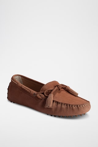 Chaussures bateau en nubuck Lily - Beige