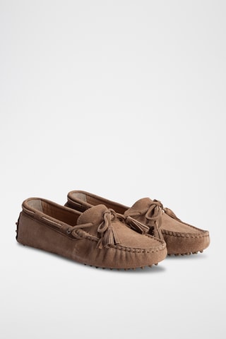 Chaussures bateau en nubuck Lily - Beige