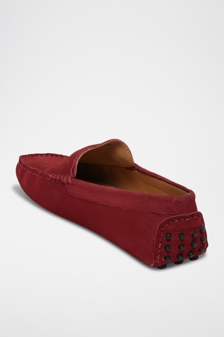Mocassins en nubuck Cliff - Rouge