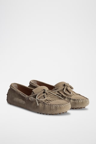 Chaussures bateau en nubuck Powys - Beige