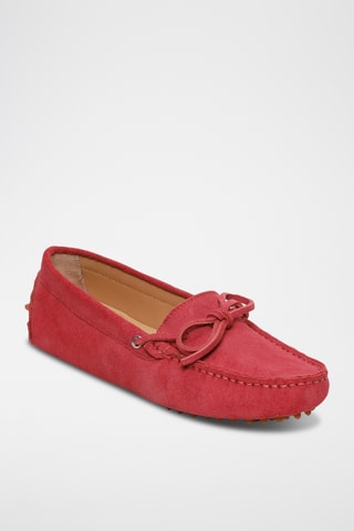 Mocassins en nubuck Kate - Rouge