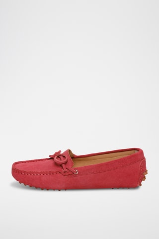 Mocassins en nubuck Kate - Rouge