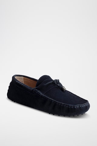 Chaussures bateau en cuir Clayton - Bleu
