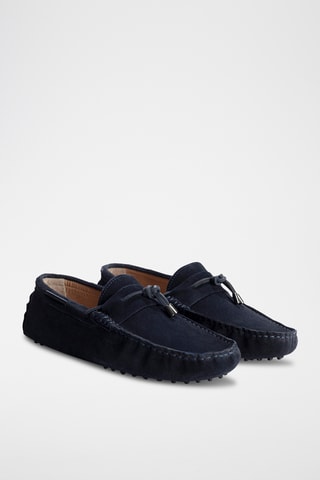 Chaussures bateau en cuir Clayton - Bleu