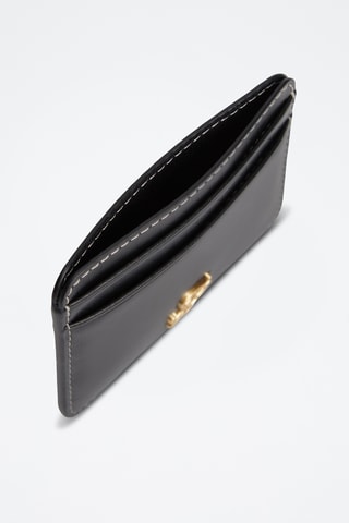 Porte-cartes en cuir - Noir