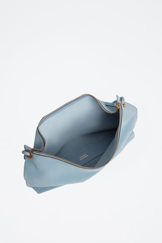Sac porté épaule en cuir - Ciel