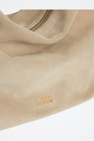 Sac porté épaule en nubuck - Marron clair