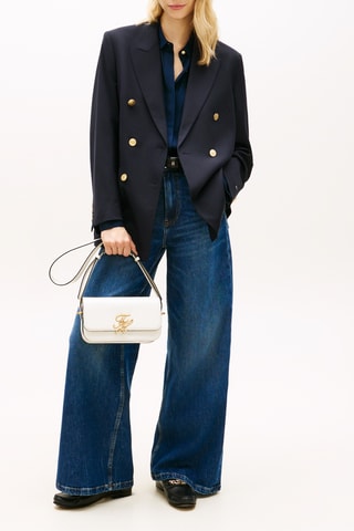 Sac bandoulière en cuir - Beige