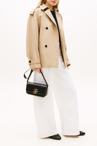 Sac bandoulière en cuir - Noir