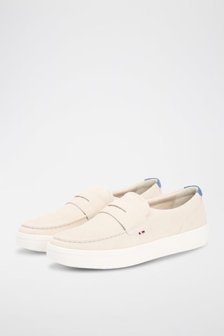 Mocassins en nubuck - Beige clair