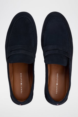 Mocassins en nubuck - Bleu foncé